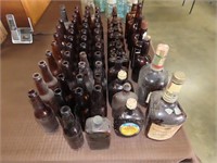 Lot of Old Brown Bottles & Other Bottles