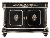 Napoleon III Ebonized Meuble d'Appui Cabinet