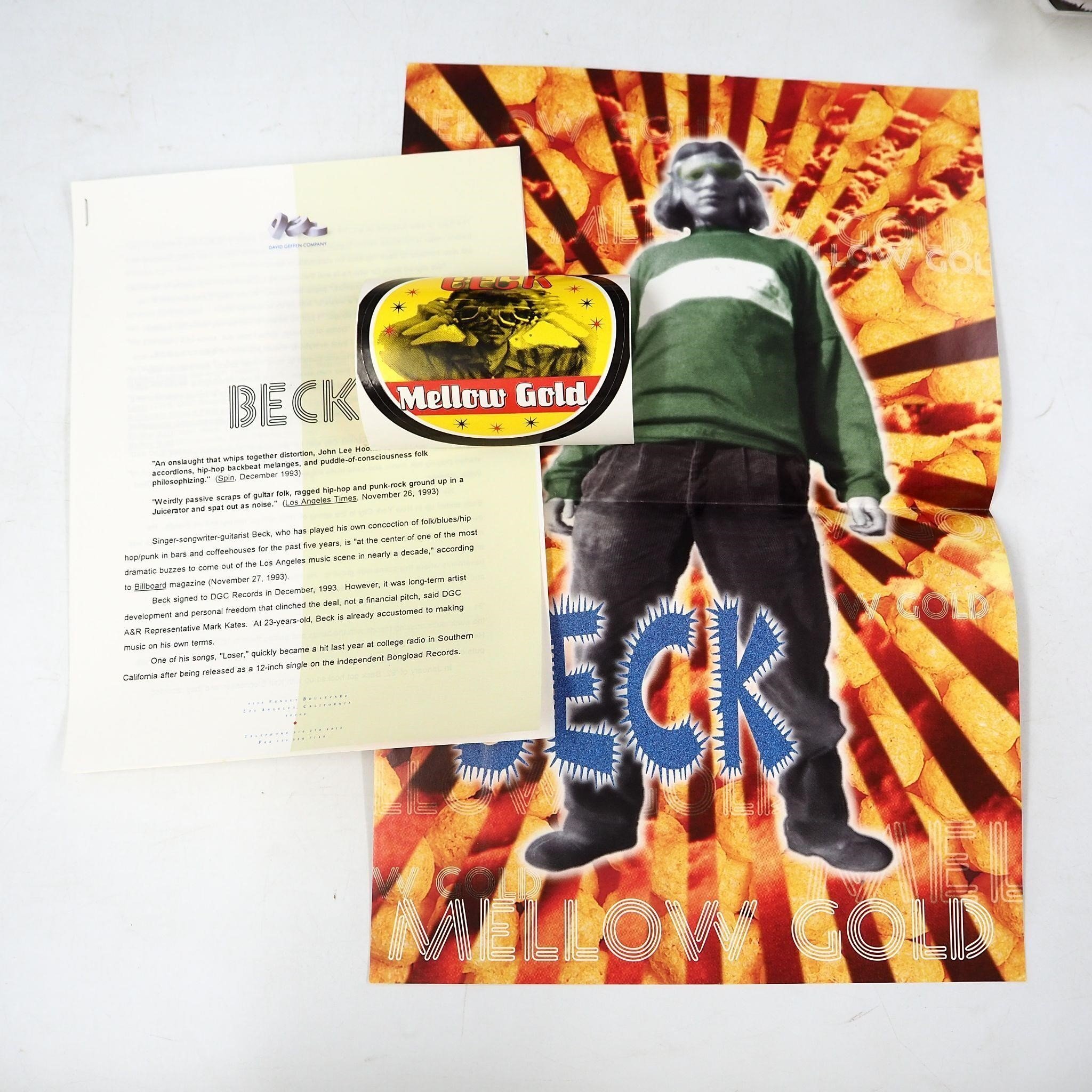 COOL Mellow Gold Era Beck Promo w/Poster & Sticker