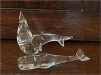 Crystal Glass Whale & Seal