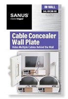 Sanus 1-Gang White Nylon Indoor Wall Plate Wall