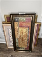 Various framed prints