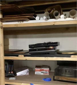 Balance of shelves in back corner of basement