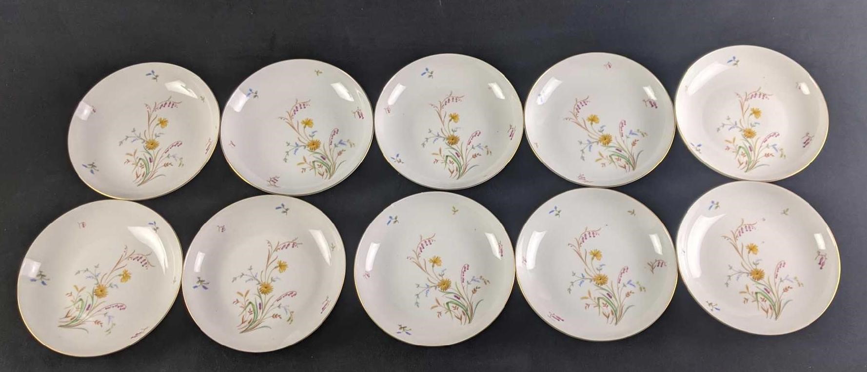 10 Eschenbach Germany Fine China Plates Coupe Soup