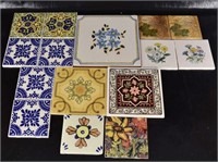 Group Of Hand Painted Tiles