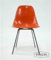 Single Orange Herman Miller Shell Chair