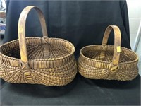 (2) Split Oak Woven Baskets