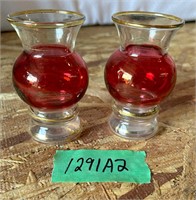 Vintage Bartlett Collins Cranberry glass
