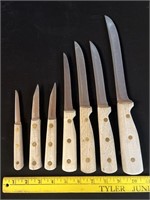 Set Of Chicago Cutlery Wood Handle Knifes
