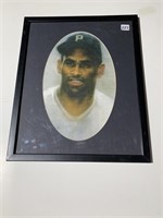 ROBERTO CLEMENTE PRINT UNDER GLASS 21" H X 17.5"