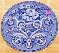 Clews Blue & White "Mosaic Tracer" Plate