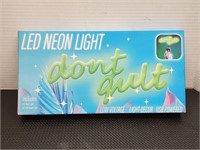 Led neon light don't quit sign