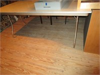 Large Folding Table /w Steel Legs - Laminate Top