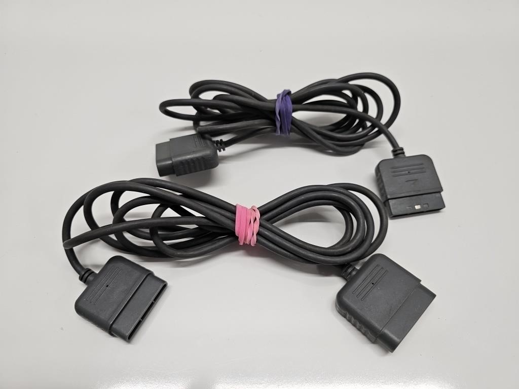 PLAYSTATION PS1 PS2 LOT OF 2 EXT CONTROLLER CORDS