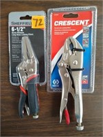 Crescent 7" Locking Pliers, Sheffield 6.5" Long N