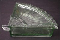 Tiara Depression Glass Fan Shaped Container