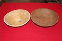 2 Wooden Bowls