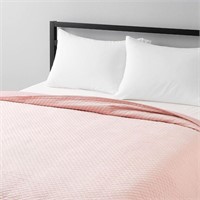 Quilted Minky Weighted Blanket Cover-86"x92",Blush