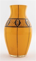 Bohemian Czech Art Glass & Enamel Vase