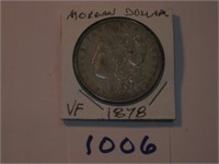 1878  Morgan Silver Dollar  VF