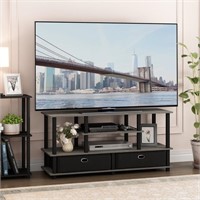 E8759  Furinno JAYA TV Stand, French Oak Grey/Blac