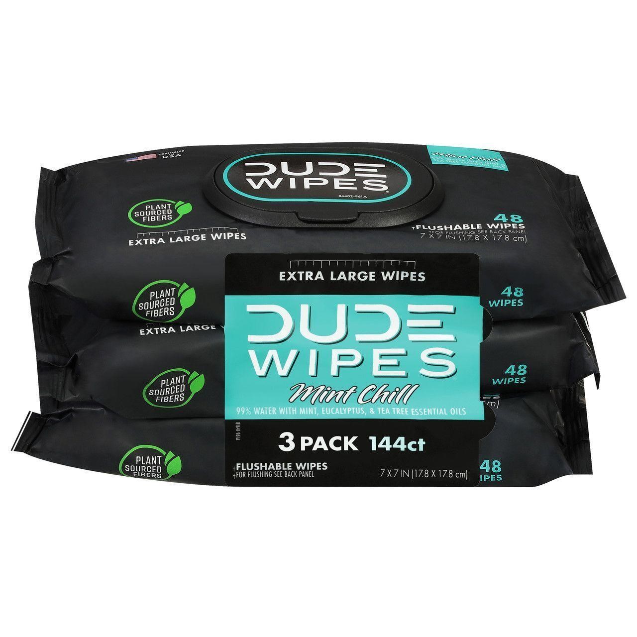 Dude Flushable Wipes - 4 pack