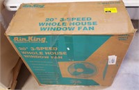 Are King 20-in 3-speed whole house window fans