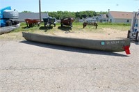 14' Fiberglass Canoe with Motor Mount