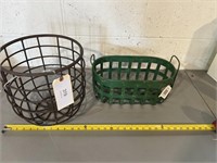 LOT OF 2 NEW DECORATIVE METAL BASKETS