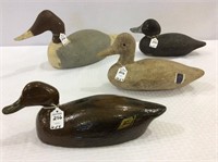 Lot of 4 Unknown Wood Duck Decoys (19)