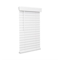 Cordless 2 Inch Faux Wood Blind 70" x 48", White