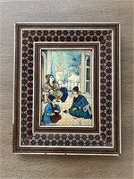 (2) Khatamkari Persian frame and picture
