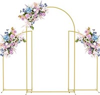 Mugiden Metal Arch Backdrop Stand Set Of 3 Gold