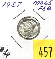 1937 Mercury dime