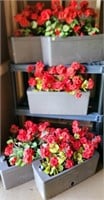 Set of 5 Plastic Floral Boxes