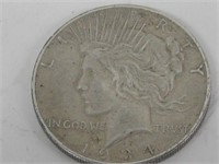1934-S Silver Peace Dollar - San Francisco Mint