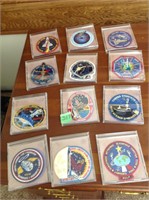 collectable Space  patches in cases