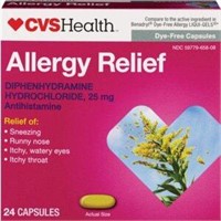 CVS Health Allergy Relief Diphenhydramine HCl Dye