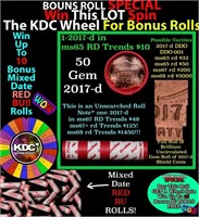 1-10 FREE BU RED Penny rolls with win of this 2017