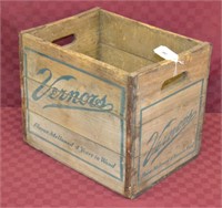 Vintage Vernor's Wooden Pop Bottle Crate