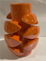 10"H Orange Vase