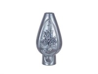 13.5"H Silver Vase with Flowers