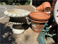 Terracotta pots and concrete pots