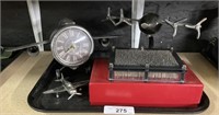 Aviation Decor, Pressed Steel Plane Clock, Mantua