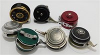 Lot of 7 Fly Fishing Reels - Automatics and Crank