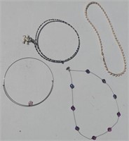 Four Choker Style Necklaces - New