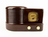 Vintage 1930s Zenith Pancake Bakelite Tube Radio