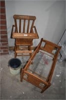Doll High Chair & Bed