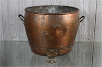 Handmade English Copper Footed Pot