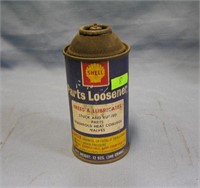 Vintage Shell parts loosener tin can